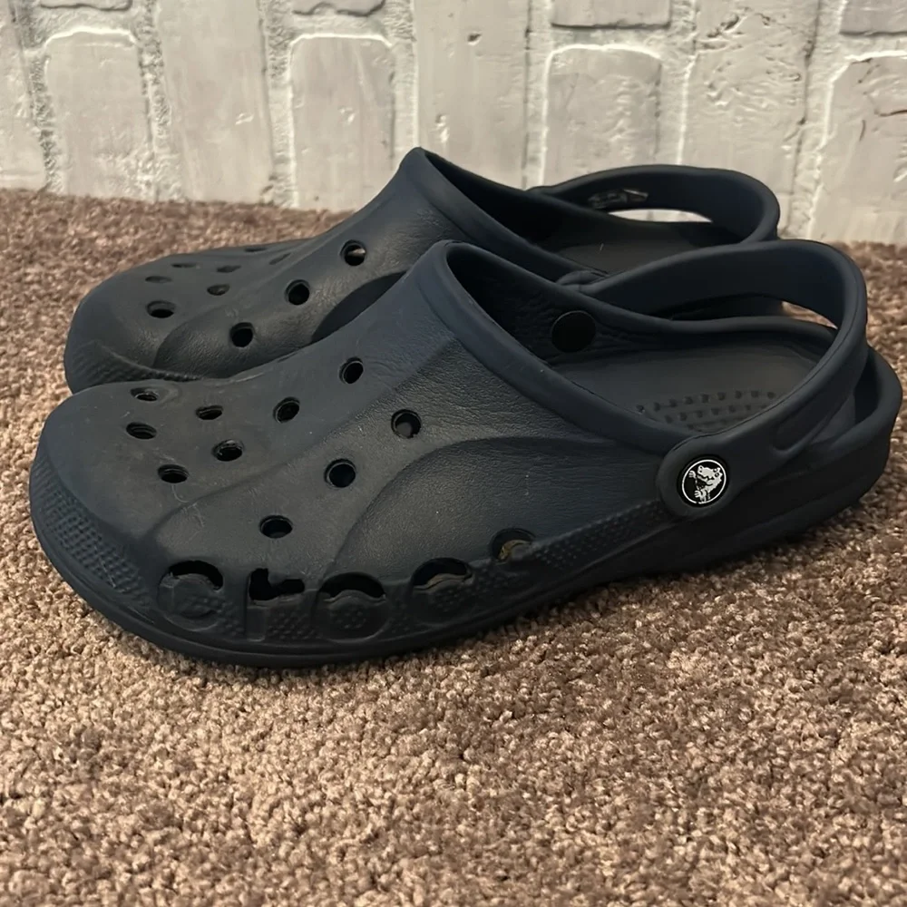 Crocs iconic navy blue comfort slip on shoes